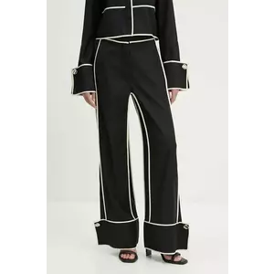 Day Birger et Mikkelsen pantaloni de lână Walt - Refined Suiting Blend culoarea negru, drept, high waist, DAY65243416 imagine