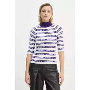 2NDDAY pulover Matt femei, culoarea alb, light, cu turtleneck, 2245345404 imagine