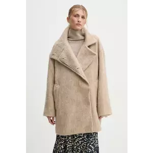 Day Birger et Mikkelsen palton din lana Keaton - Fluffy Wool Blend culoarea bej, de tranzitie, DAY65243396 imagine