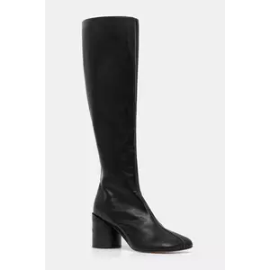 MM6 Maison Margiela ghete de piele culoarea negru, cu toc drept, S59WW0110.P5000.T8013 imagine