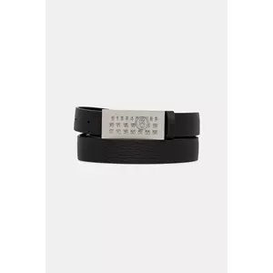 MM6 Maison Margiela curea de piele culoarea negru, SA6TP0010.P8326.T8013 imagine