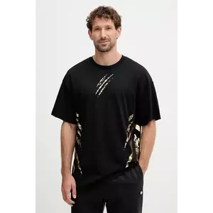 PLEIN SPORT tricou din bumbac culoarea negru, cu imprimeu, FAEC MTK8358 STE001N imagine