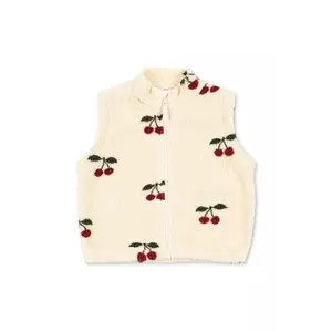 Konges Sløjd vestă copii JODY TEDDY VEST GRS culoarea bej, KS103481 imagine