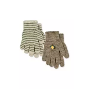 Konges Sløjd mănuși 2 PACK FILLA GLOVES 2-pack culoarea verde, KS103430 imagine