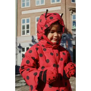 Konges Sløjd geacă de ploaie copii NUKA LADYBUG JACKET GRS culoarea roșu, KS103524 imagine