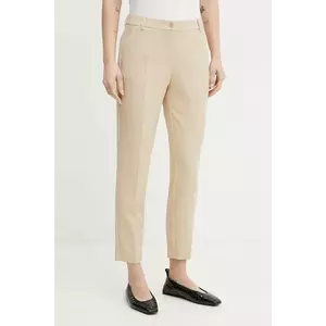Fracomina pantaloni culoarea bej, mulata, medium waist, FR25SV4002W42901 imagine