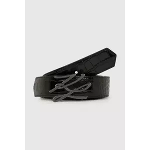 Karl Lagerfeld curea de piele cu două fețe culoarea negru, A4W33023 imagine