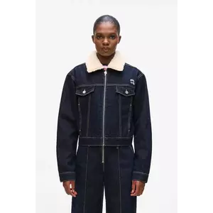 Karl Lagerfeld geacă de blugi din bumbac culoarea bleumarin, de tranziție, A4W14025 imagine