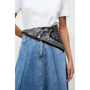 Answear.LAB esarfa de matase culoarea negru, modelator imagine