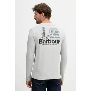 Barbour longsleeve din bumbac culoarea gri, cu imprimeu, MTS1471 imagine