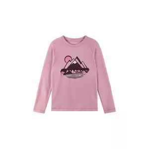 Reima bluză cu mâneci lungi pentru copii Viisas culoarea roz, cu imprimeu, 5200012C imagine