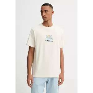 Kaotiko tricou din bumbac culoarea bej, cu imprimeu, AR013-01S-G002 imagine