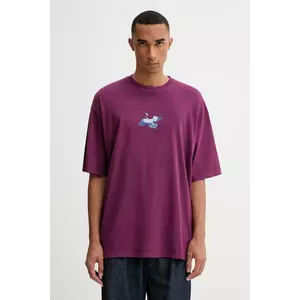 Kaotiko tricou din bumbac culoarea violet, cu imprimeu, AR077-01-G002 imagine