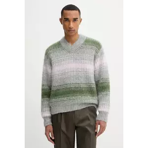 Kenzo pulover de lână culoarea gri, călduros, FF65PU7423CG imagine