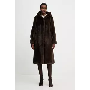 Luisa Spagnoli palton culoarea maro, 542439 imagine