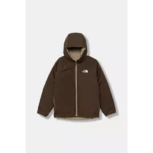 The North Face geacă reversibilă pentru copii B REVERSIBLE PERRITO HOODED JACKET culoarea bej, NF0A88TWBOX1 imagine