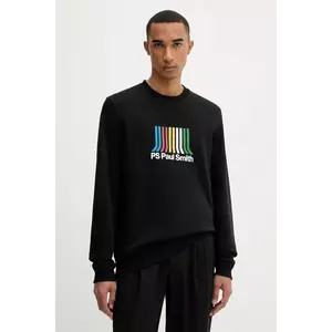 PS Paul Smith bluză culoarea negru, cu imprimeu, M2R-191Z-TP5408 imagine