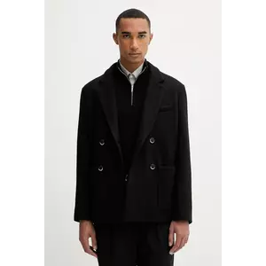 BARENA VENEZIA palton de lână Capospalla Molena culoarea negru, CSU5226.458 imagine