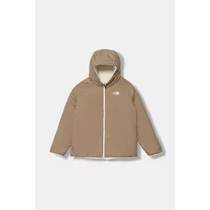 The North Face geacă reversibilă pentru copii G REVERSIBLE PERRITO HOODED JACKET culoarea bej, NF0A88UEQLI1 imagine
