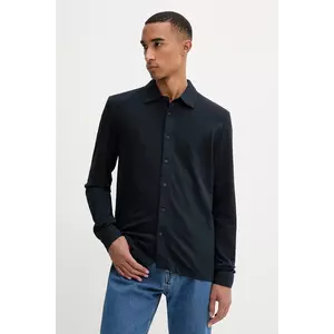 Marc O'Polo cămașă din bumbac culoarea bleumarin, cu guler clasic, regular, 528205755036 imagine