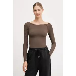 P.E Nation longsleeve Aura culoarea maro, 253L136 imagine