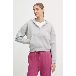 Under Armour bluză Rival culoarea gri, cu glugă, melanj, 6003707 imagine