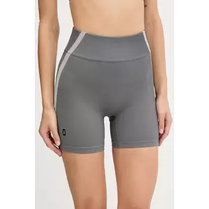 On pantaloni scurți de yoga Studio culoarea gri, cu imprimeu, high waist, 1WF10360962 imagine