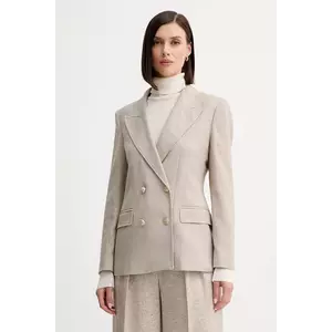 Marella sacou din lână culoarea bej, cu doua rânduri de nasturi, uni, 2523046102200 imagine