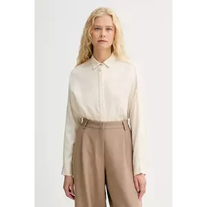Sessun cămașă culoarea bej, cu guler clasic, relaxed, 23110031 imagine