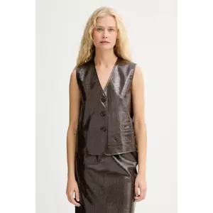 ISABELLE BLANCHE vestă culoarea maro, un singur rând de nasturi, IS25FW-C027-T006 imagine