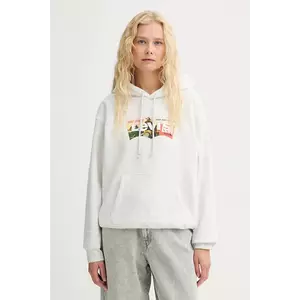 Levi's bluză culoarea gri, cu glugă, cu imprimeu, A8801 imagine