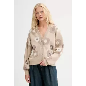 Kenzo cardigan de lână culoarea bej, light, FF62CA7023CR imagine