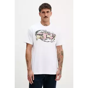 Diesel tricou din bumbac T-NORM-T11 culoarea alb, cu imprimeu, A19571.0PLAT imagine