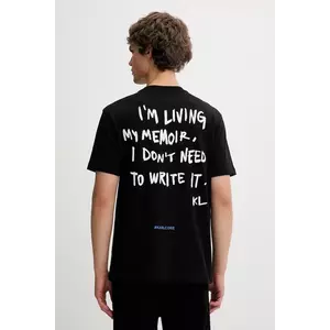 Karl Lagerfeld Jeans tricou din bumbac culoarea negru, cu imprimeu, A4M17027 imagine