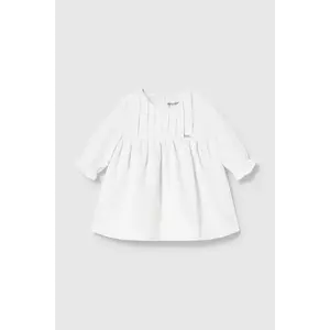 Mayoral Newborn rochie de catifea pentru bebeluși culoarea bej, mini, evazată imagine