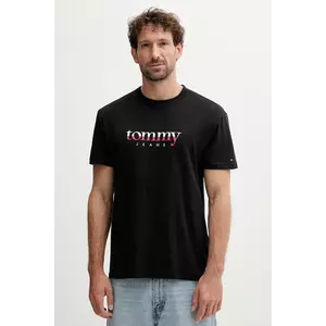 Tommy Jeans tricou din bumbac culoarea negru, cu imprimeu, DM0DM21978 imagine