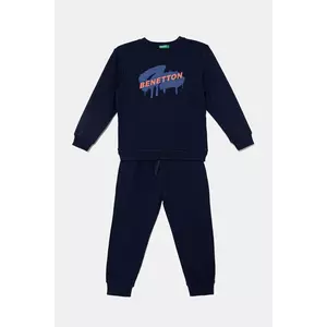 United Colors of Benetton trening de bumbac pentru copii culoarea bleumarin, 3J68GK00S imagine