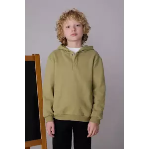 Mayoral bluză copii culoarea verde, cu glugă, uni, 7407 imagine