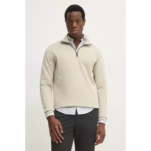 BOSS hanorac de bumbac BOSS CASUAL culoarea bej, uni, 50468926 imagine