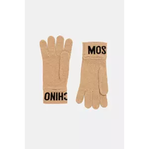 Moschino mănuși de lână culoarea maro, M2357 65232 imagine