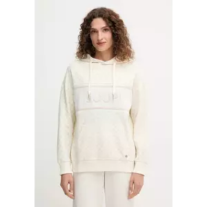 Joop! bluză culoarea bej, cu glugă, cu model, 30030062 10007096 imagine