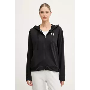 Under Armour bluză UA Rival culoarea negru, cu glugă, cu imprimeu, 6005509 imagine