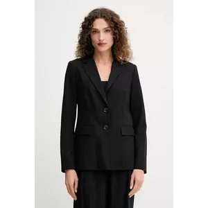 United Colors of Benetton sacou culoarea negru, un singur rând de nasturi, uni, 2L4HDW02W imagine