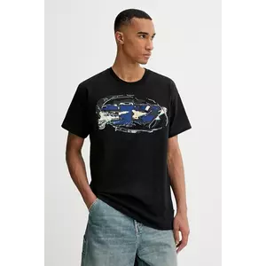 Diesel tricou din bumbac T-NORM-T11 culoarea negru, cu imprimeu, A19571.0PLAT imagine