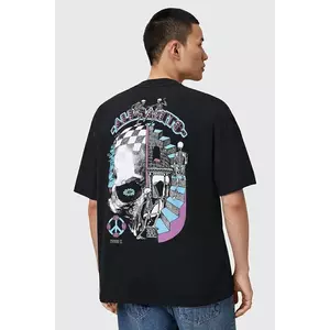 AllSaints tricou din bumbac REINCARNATE culoarea negru, cu imprimeu, M020PD imagine