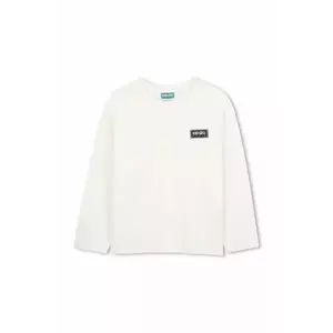 Kenzo Kids longsleeve din bumbac pentru copii culoarea alb, uni, K61496 imagine