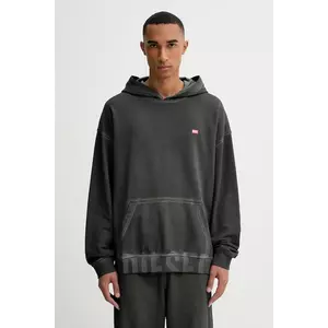 Diesel hanorac de bumbac S-BOXT-HOOD-T4 culoarea gri, cu glugă, cu imprimeu, A19333.0IKBR imagine