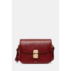 A.P.C. poșetă de piele sac grace small culoarea roșu, PXCCK.F61413 imagine