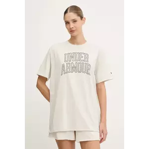 Under Armour tricou Rival culoarea bej, 6007883 imagine
