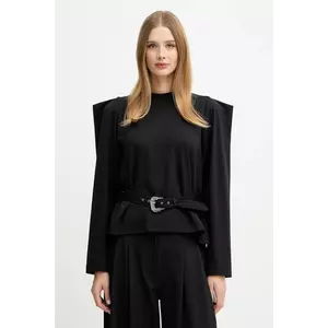 Versace Jeans Couture longsleeve culoarea negru, 79HAH600 J0089 imagine